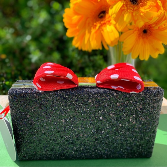 Kate spade Minnie Mouse bow clasp clutch black - Picture 2 of 8